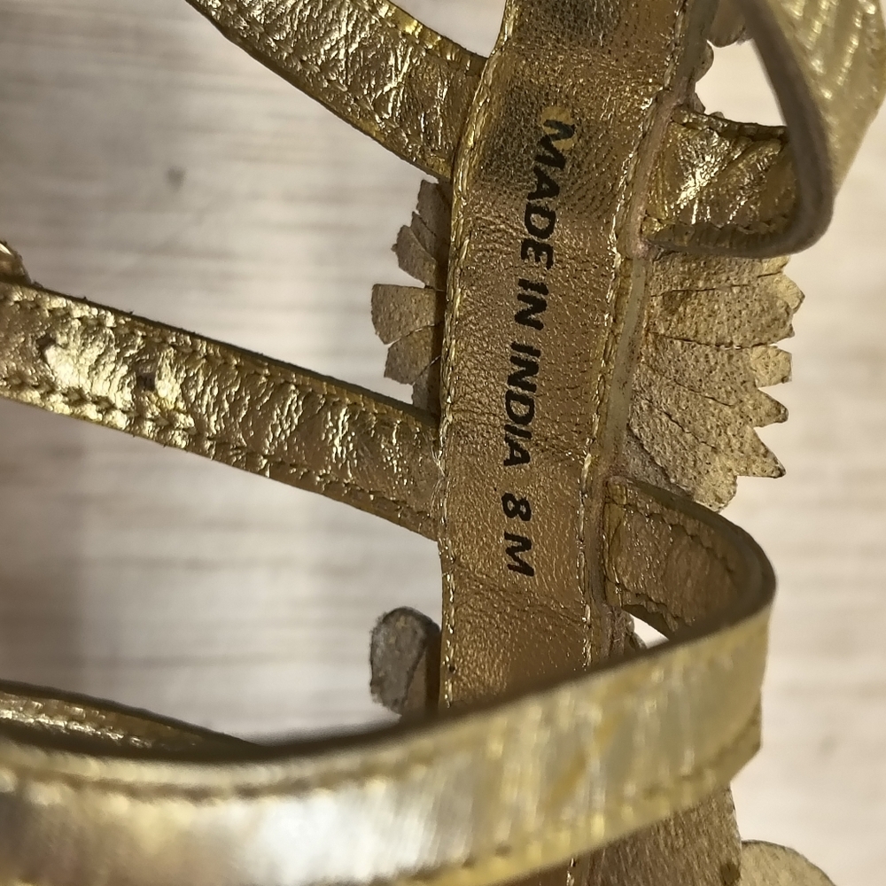 Kate Spade Sadia Gold Sandal Size 8M - Picture 7 of 8